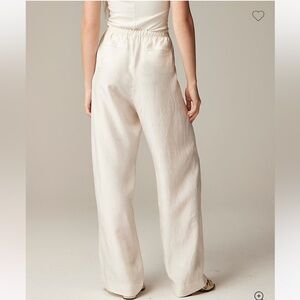 J. Crew Stratus pant textured satin cream